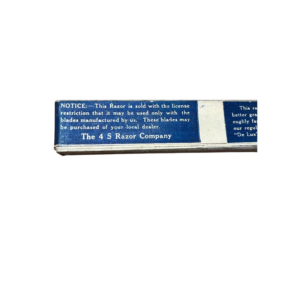 Antique "The 4 S Razor" Straight Razor New in Box Sealed 1914 - Picture 3 of 4